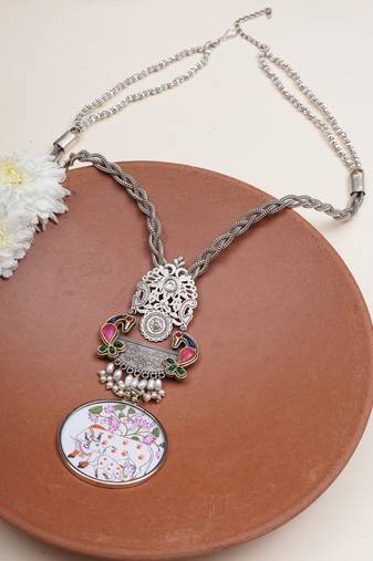 Pichwai painting necklace
