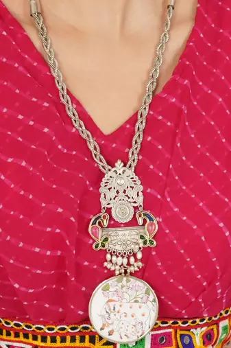Pichwai painting necklace