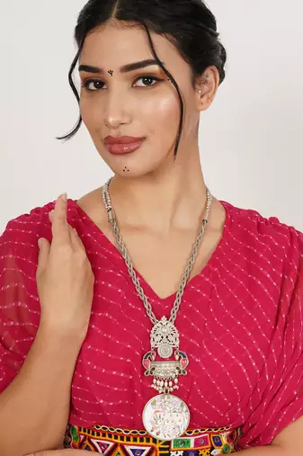 Pichwai painting necklace