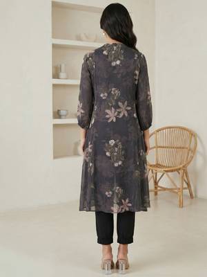 Women floral a-line printed kurta 4