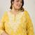 Plus size yellow embroidered straight kurtas