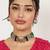 Floral braid necklace with matching earring