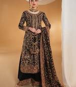 Women floral embroidered thread work floral georgette kurta