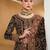Women floral embroidered thread work floral georgette kurta
