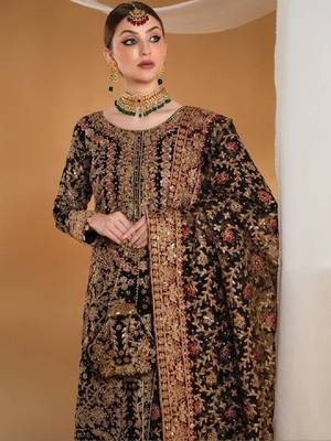 Women floral embroidered thread work floral georgette kurta 3