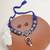 Braided collar necklace with matching earring