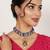 Braided collar necklace with matching earring