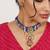 Braided collar necklace with matching earring