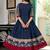 Women polka dot printed thread work indie prints anarkali kurta