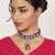 Braided collar necklace with matching earring