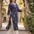 Women floral printed thread work floral kurta