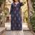 Women floral printed thread work floral kurta