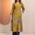 Women geometric printed sequinned kurta