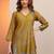 Women geometric printed sequinned kurta