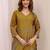 Women geometric printed sequinned kurta
