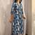 Women ethnic motifs printed indigo kurta