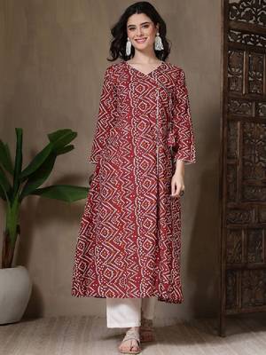 Women bandhani printed kurta 1