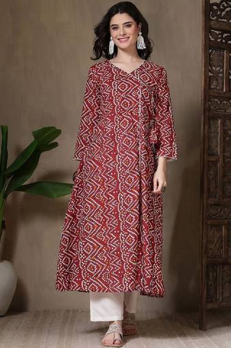 Women bandhani printed kurta