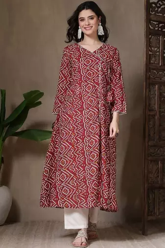 Women bandhani printed kurta