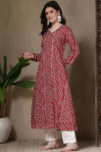 Women bandhani printed kurta