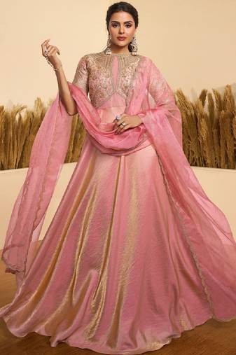 Women embroidered thread work anarkali kurta