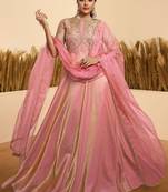 Women embroidered thread work anarkali kurta