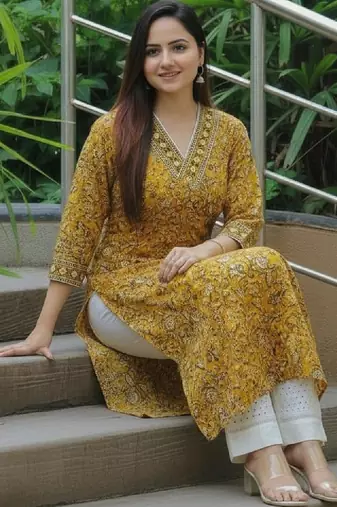 Women floral printed kurta