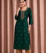 Women embroidered thread work kurta