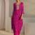 Pink bandhani printed chiffon straight kurta