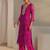 Pink bandhani printed chiffon straight kurta