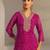 Pink bandhani printed chiffon straight kurta