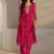 Pink bandhani printed chiffon straight kurta