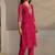 Pink bandhani printed chiffon straight kurta