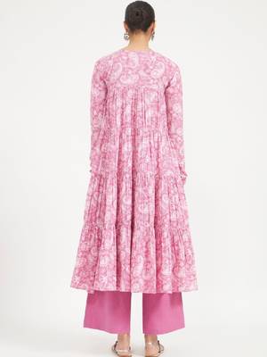 Women paisley printed keyhole neck indie prints kurta 2