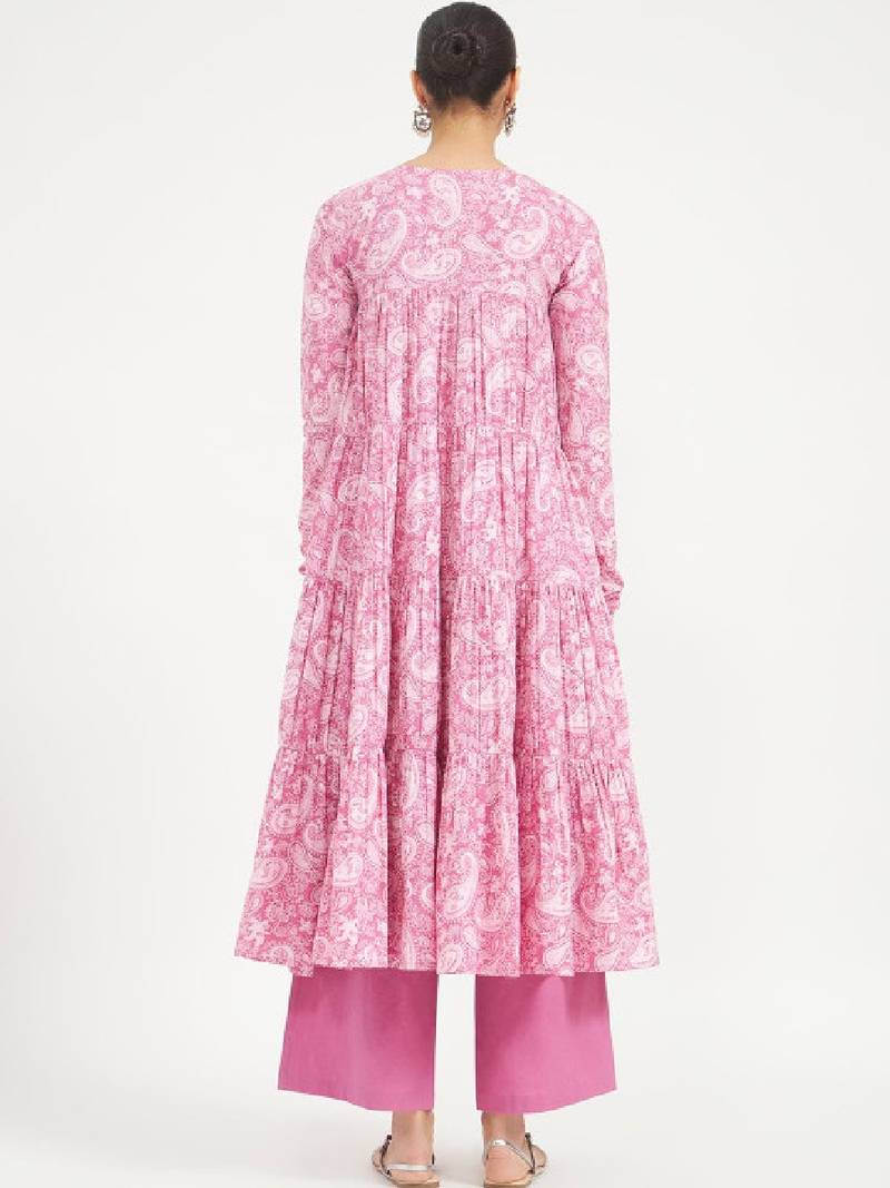 Women paisley printed keyhole neck indie prints kurta