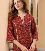 Women ethnic motifs printed indie prints kurta