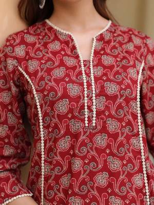 Women ethnic motifs printed indie prints kurta 3
