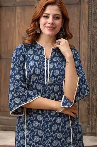 Women floral printed indie florals kurta