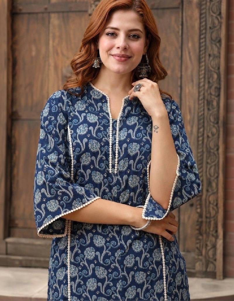 Women floral printed indie florals kurta