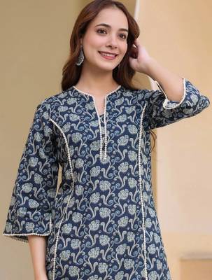Women floral printed indie florals kurta 2
