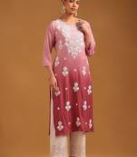 Women embroidered chikankari kurta