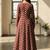 Women chevron printed anarkali kurta