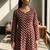 Women chevron printed anarkali kurta