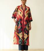 Women black printed indie prints cotton kurta
