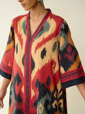 Women black printed indie prints cotton kurta 3