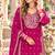 Rani pink chinon readymade suit with embroidery & sequence work