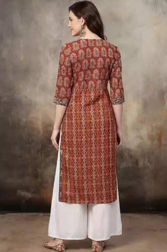 Women ethnic motifs printed indie prints kurta