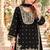 Black chinon readymade suit with embroidery & sequence work