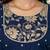 Women ethnic motifs printed thread work anarkali kurta