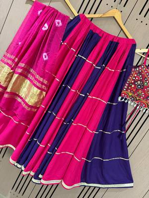Blue Pink Kali Navratri Lehenga Choli 2